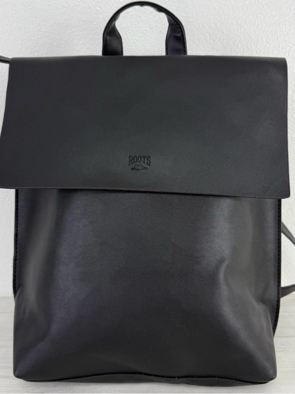 Roots Leather Rucksack Backpack